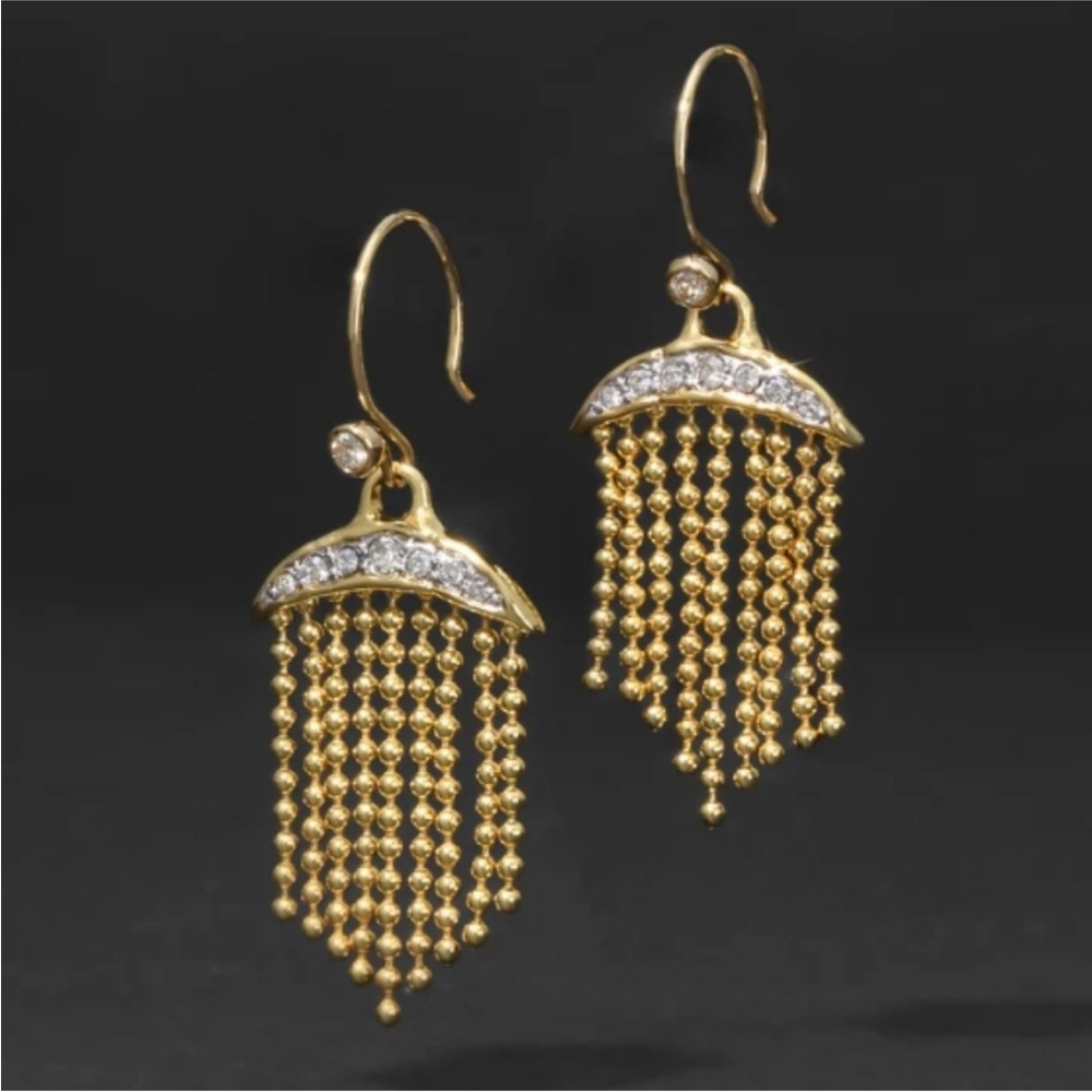 ALEXIS BITTAR • Solanales Crystal Petite Fringe Wire Earrings